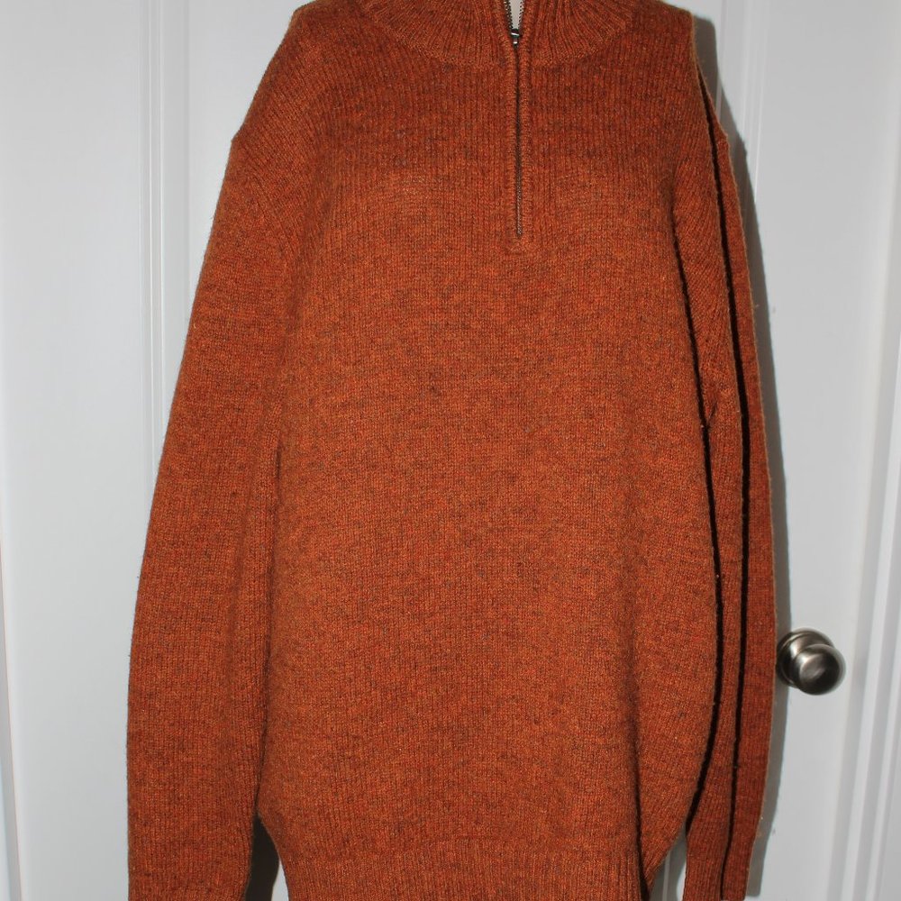 L.L Bean 100% wool 1/4 Zip Sweater